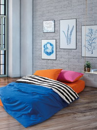 L'essentiel linge de maison Juego de funda de edredón Dusk - Blue Doble